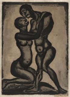 Georges Rouault - Les Amants (the Lovers), from Réincarnations du Père Ubu