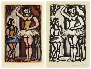 Georges Rouault - Les Ballerines, from Cirque de l\'Étoile Filante
