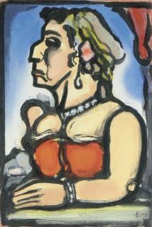 Georges Rouault - [Madame Carmencita] Plate 9, from Le Cirque de L\'Étoile Filante (C. 248)