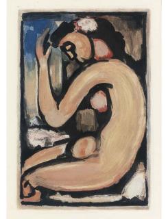 Georges Rouault - Nu de Profil, from Les Fleurs du Mal (C&R. 274b)
