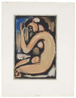Georges Rouault - Nu de profil, from Les Fleurs du mal