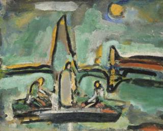 Georges Rouault - Paysage biblique, Christ et les pêcheurs