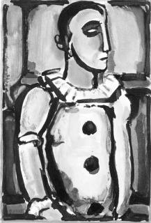Georges Rouault - Pierrot, from Cirque de l\'étoile filante (C. and R. 253)
