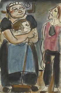 Georges Rouault - Pipelette Et Rapin Se Toisant