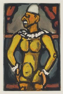Georges Rouault - Tristes Os, from: Cirque de l\'Etoile filante (Chapeau & Rouault 247; Rouault books p. 145)