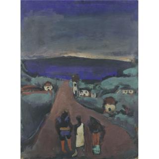 Georges Rouault - Trois Personnages Dans Un Paysage De Bretagne