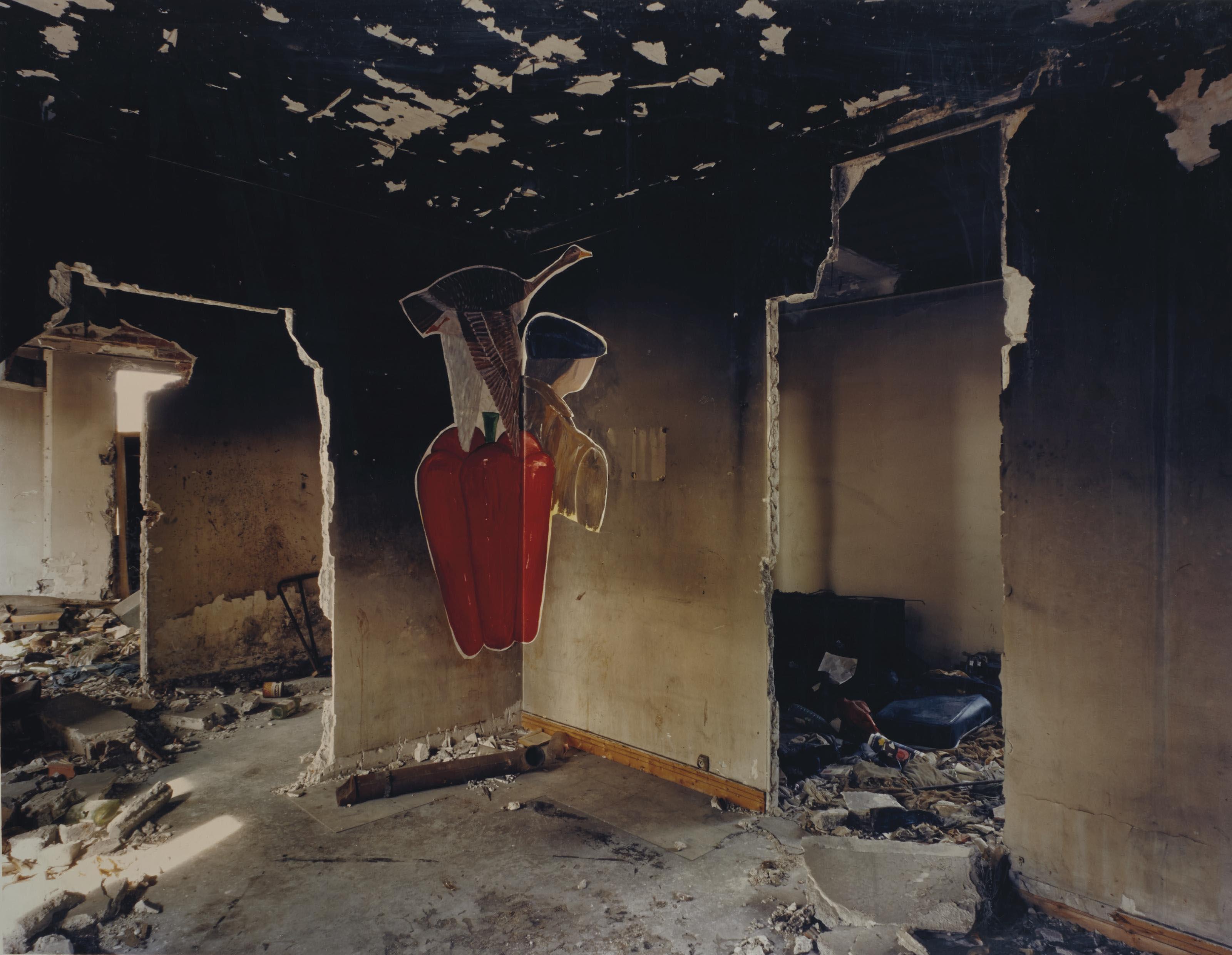 Georges Rousse - Autoportrait au poivron, 1982