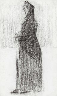 Georges Seurat - Debout, en châle