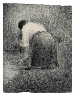 Georges Seurat - Femme agenouillée