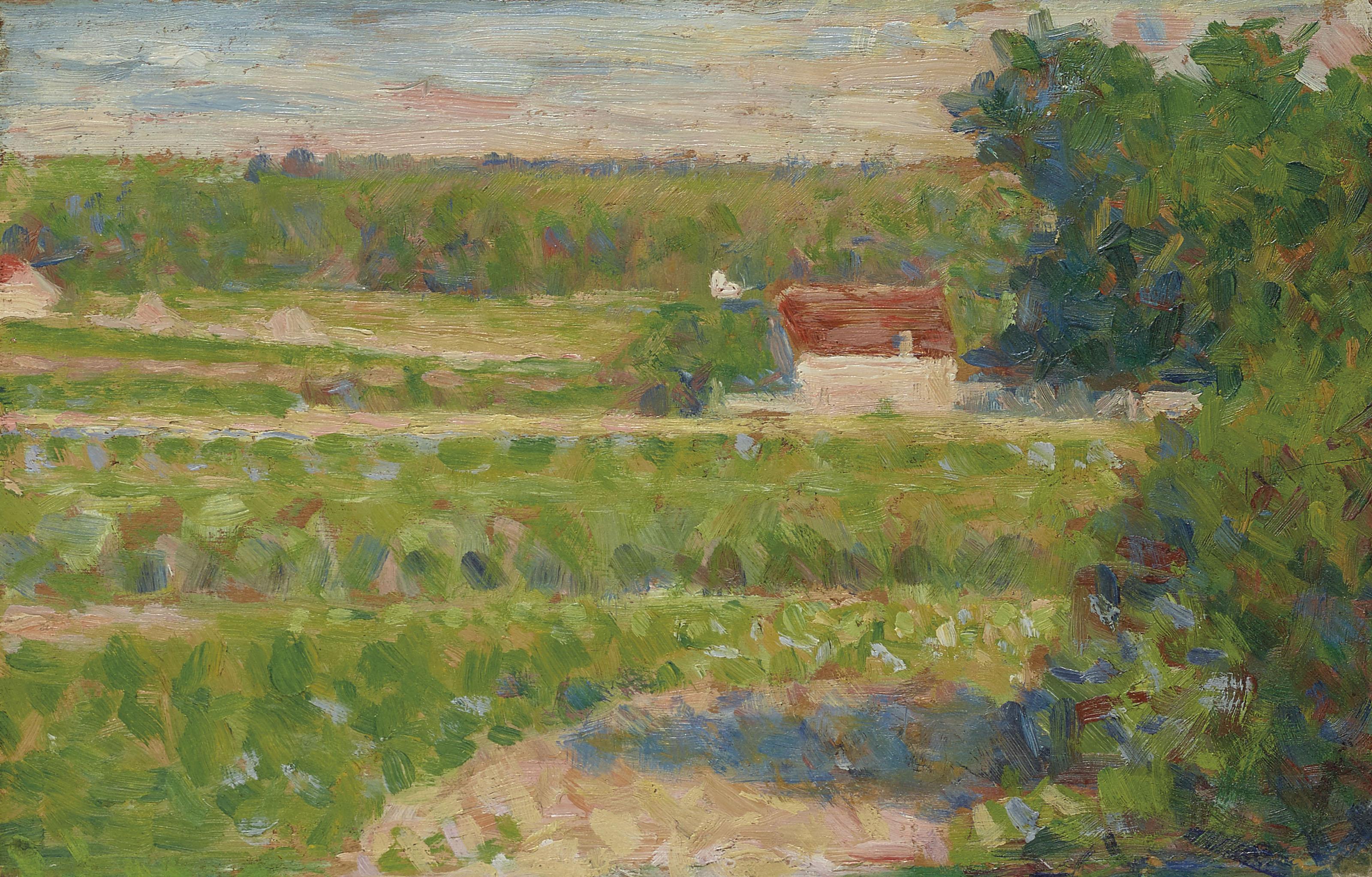 Georges Seurat - La Maison au toit rouge