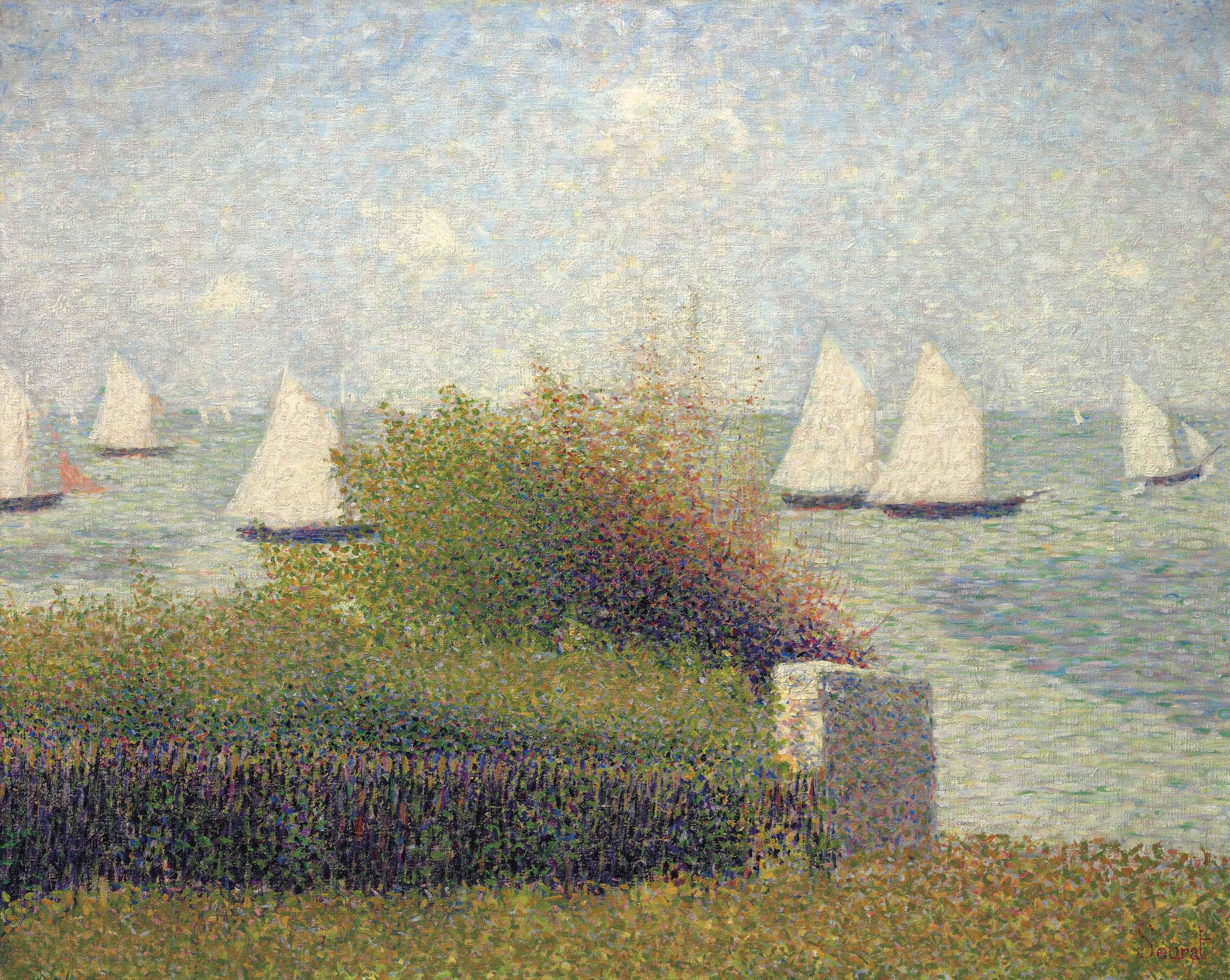 Georges Seurat - La rade de Grandcamp (Le port de Grandcamp)