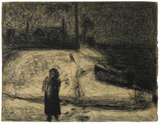 Georges Seurat - La Zone (Fillette Dans La Neige, La Gréve)