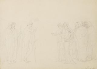 Georges Seurat - Oedipe Guidé Par Antigone Et Ismène