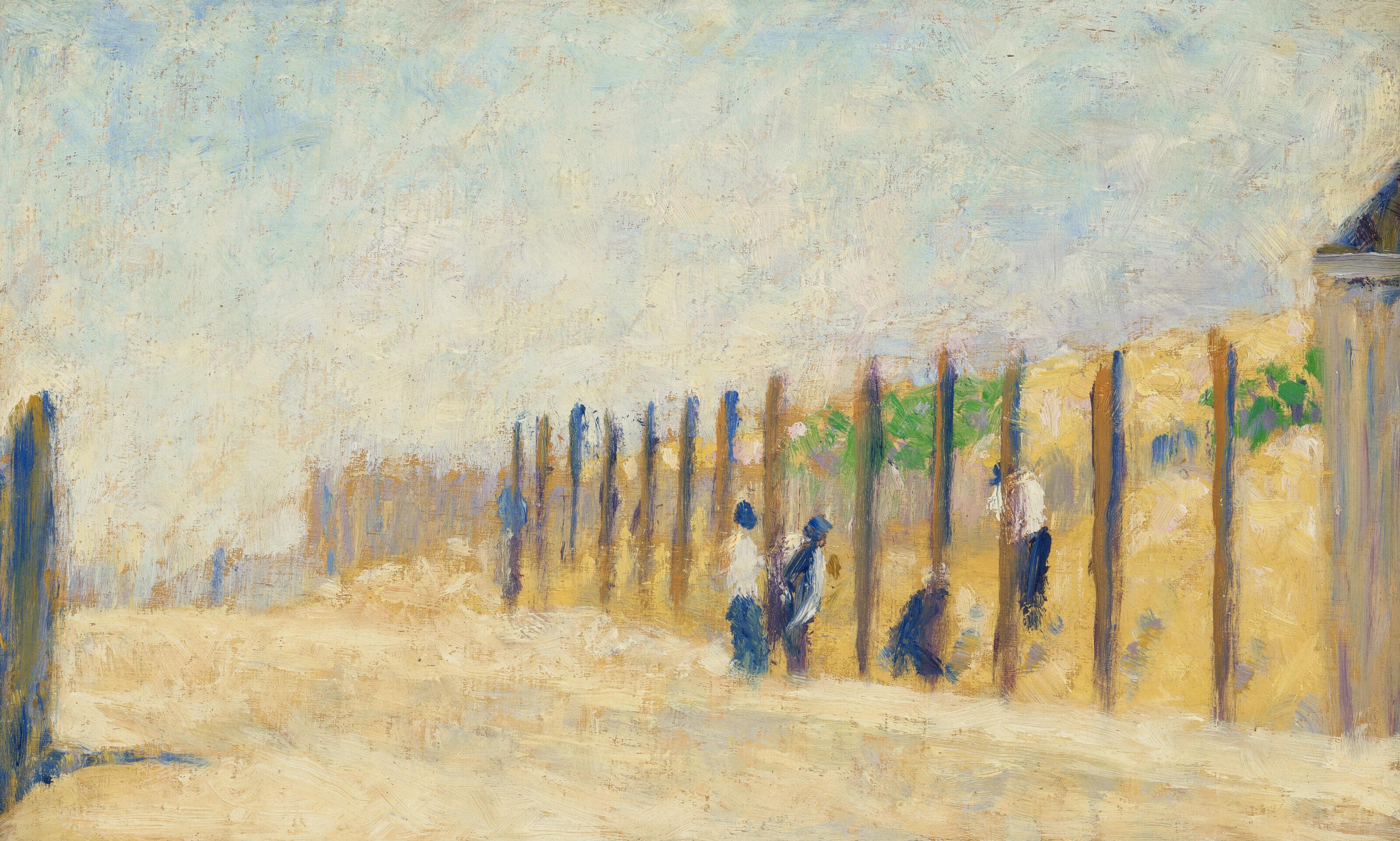 Georges Seurat - Ouvriers enfonçant des pieux