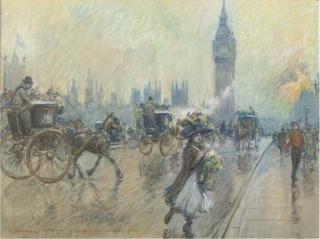 Georges Stein - A busy Westminster bridge, London