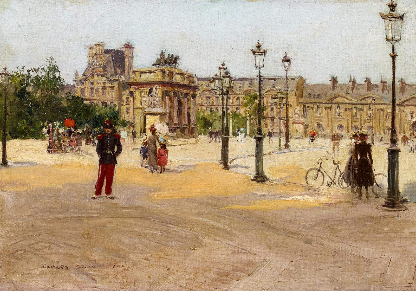 Georges Stein - Blick auf den Louvre