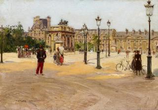 Georges Stein - Blick auf den Louvre