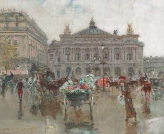 Georges Stein - Les marchandes de fleurs de la Place de l\'Opéra
