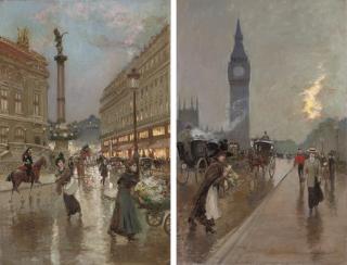 Georges Stein - The Opera, Paris; and Westminster Bridge, London