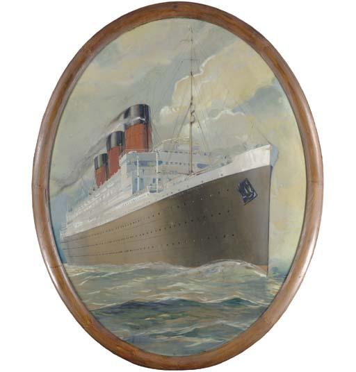 Georges Taboureau - The S.S. Ile de France At Sea