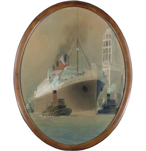 Georges Taboureau - The S.S. Paris Departing New York