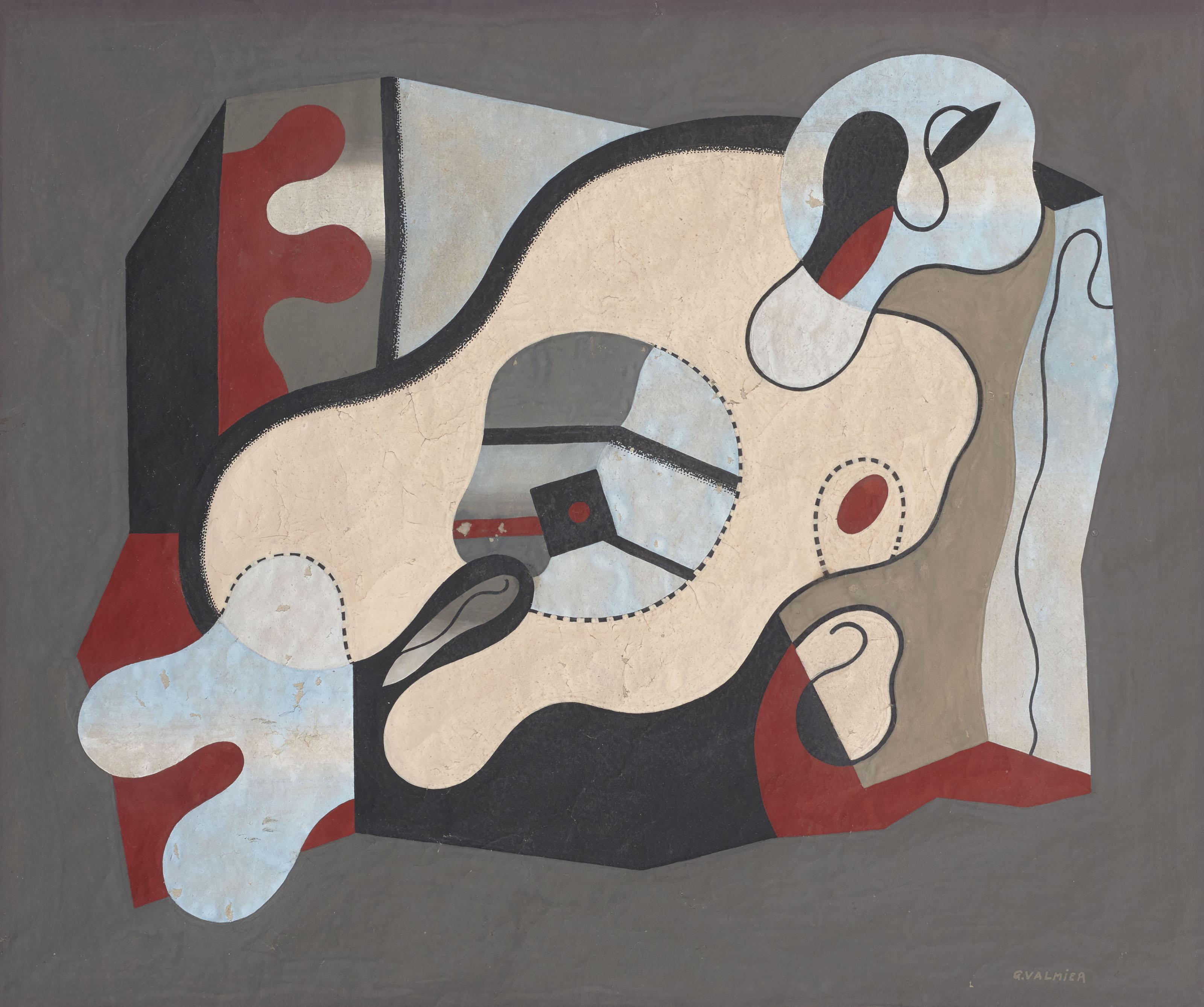 Georges Valmier - Composition abstraite (femme couchée)