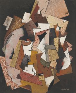 Georges Valmier - Composition au papier journal