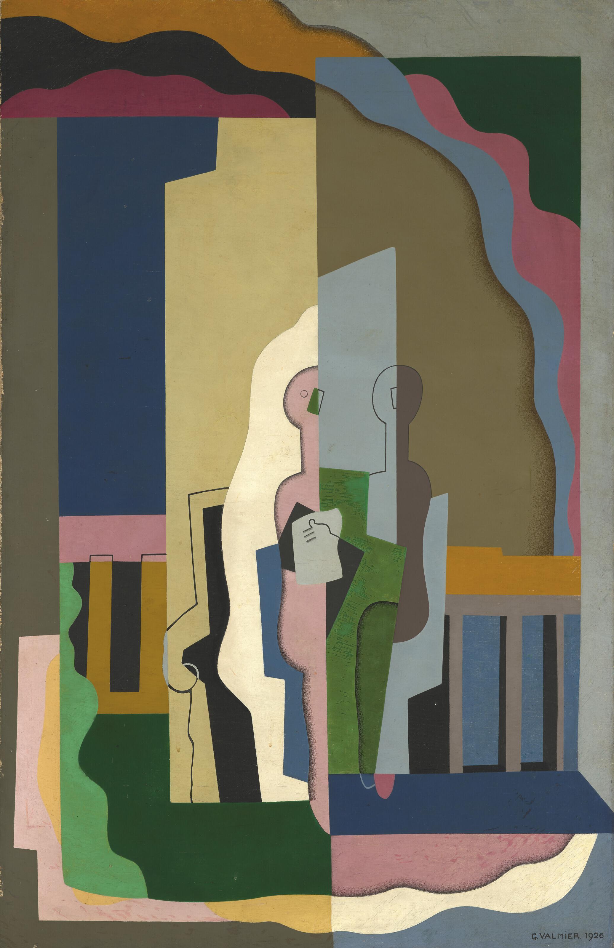 Georges Valmier - Lavans-lès-Saint-Claude, Jura, Femmes au balcon