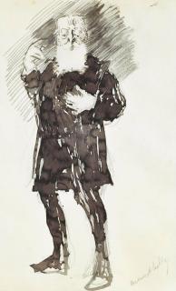 Georges-Victor Hugo - Portrait de l\'acteur Mounet Sully