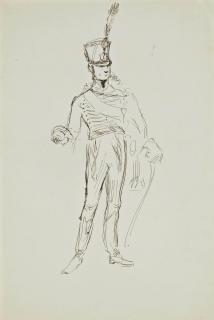 Georges-Victor Hugo - Treize croquis d\'officiers