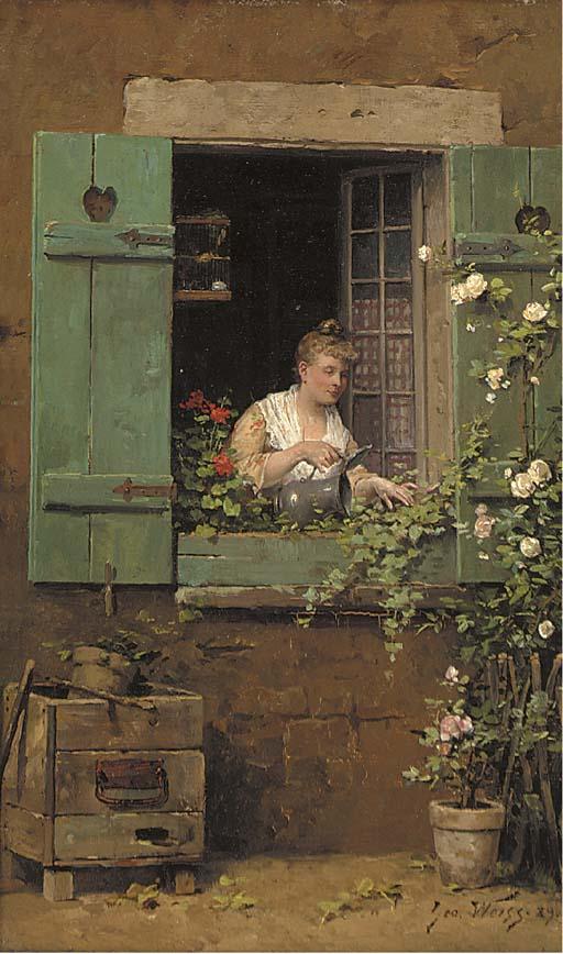 Georges Weiss - Tending to the window box