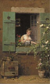 Georges Weiss - Tending to the window box