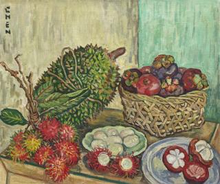 Georgette Chen - Still Life with Big Durian