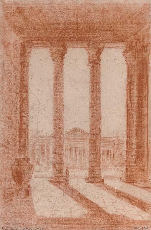 Georgi Greskentievitch Loukomski - The vista from a loggia, Nîmes