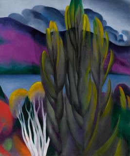 Georgia O\'Keeffe - Lake George With White Birch 