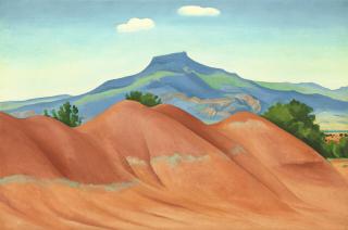 Georgia O\'Keeffe - Red Hills with Pedernal, White Clouds