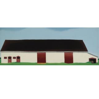 Georgia O\'Keeffe - White Barn With Cart (White Barn No. 4)