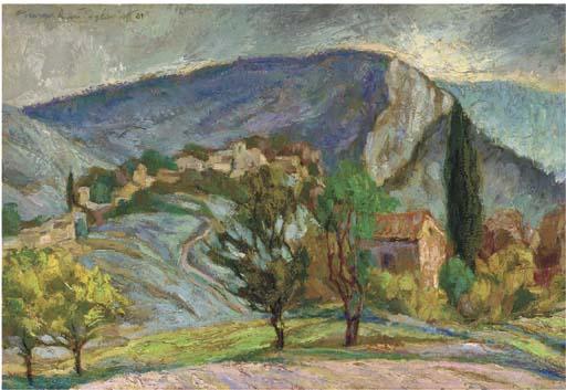 Georgii Anatol\'evich Pozhedaev - A Provence farmhouse at midday