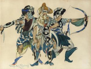 Georgii Anatol\'evich Pozhedaev - Costume designs for three warriors