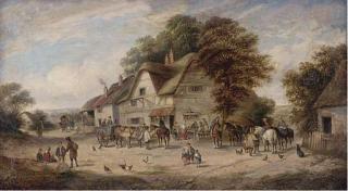 Georgina Lara - A busy village scene