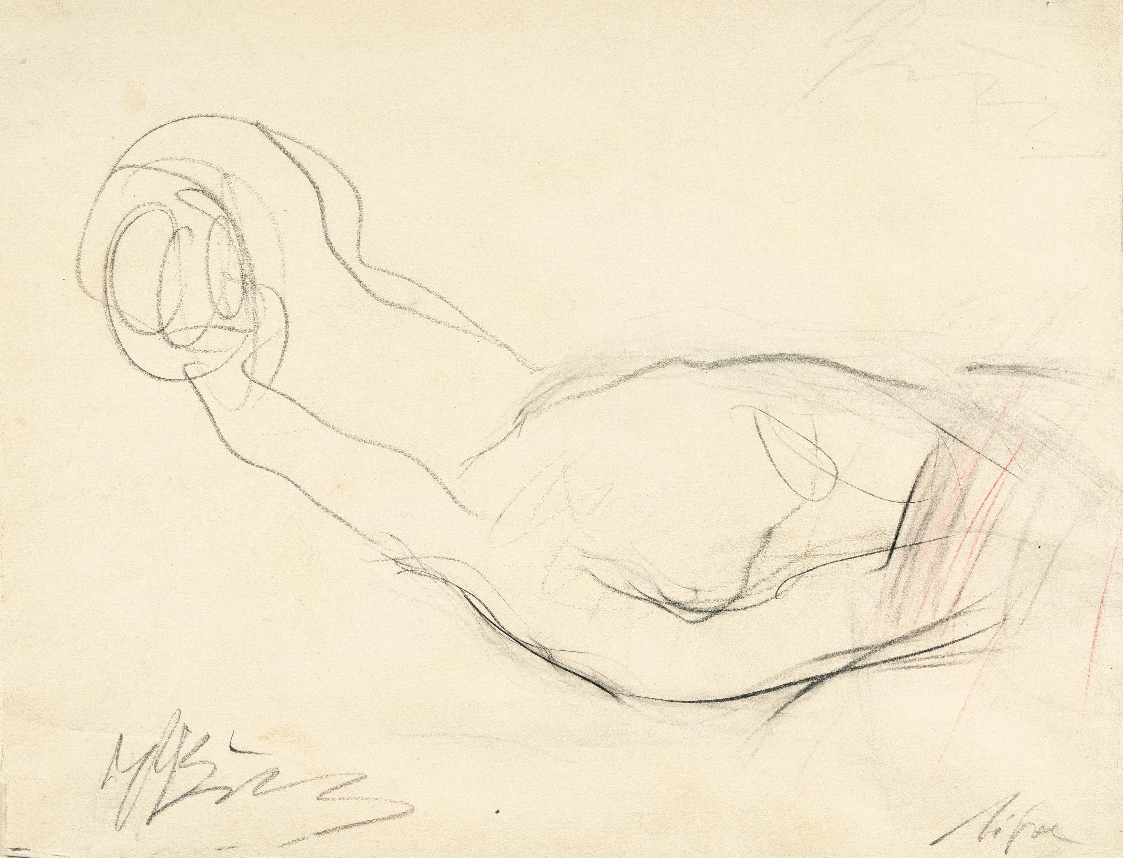 Georgios Bouzianis - 2 Bll.: Liegende weibliche Akte (Lisa Kotsou)