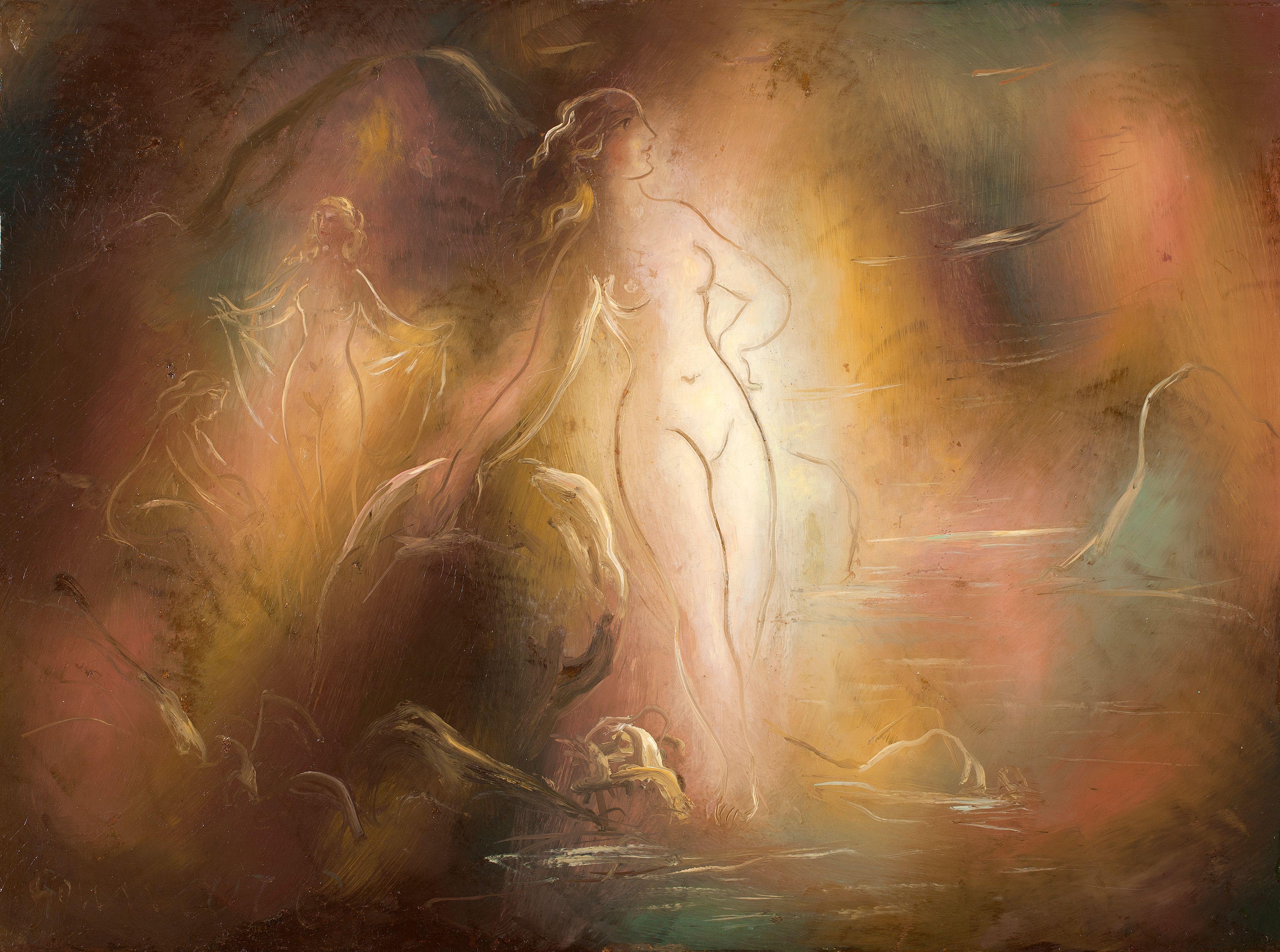 Georgios Gounaropoulos - Dreamy landscape with nymphs