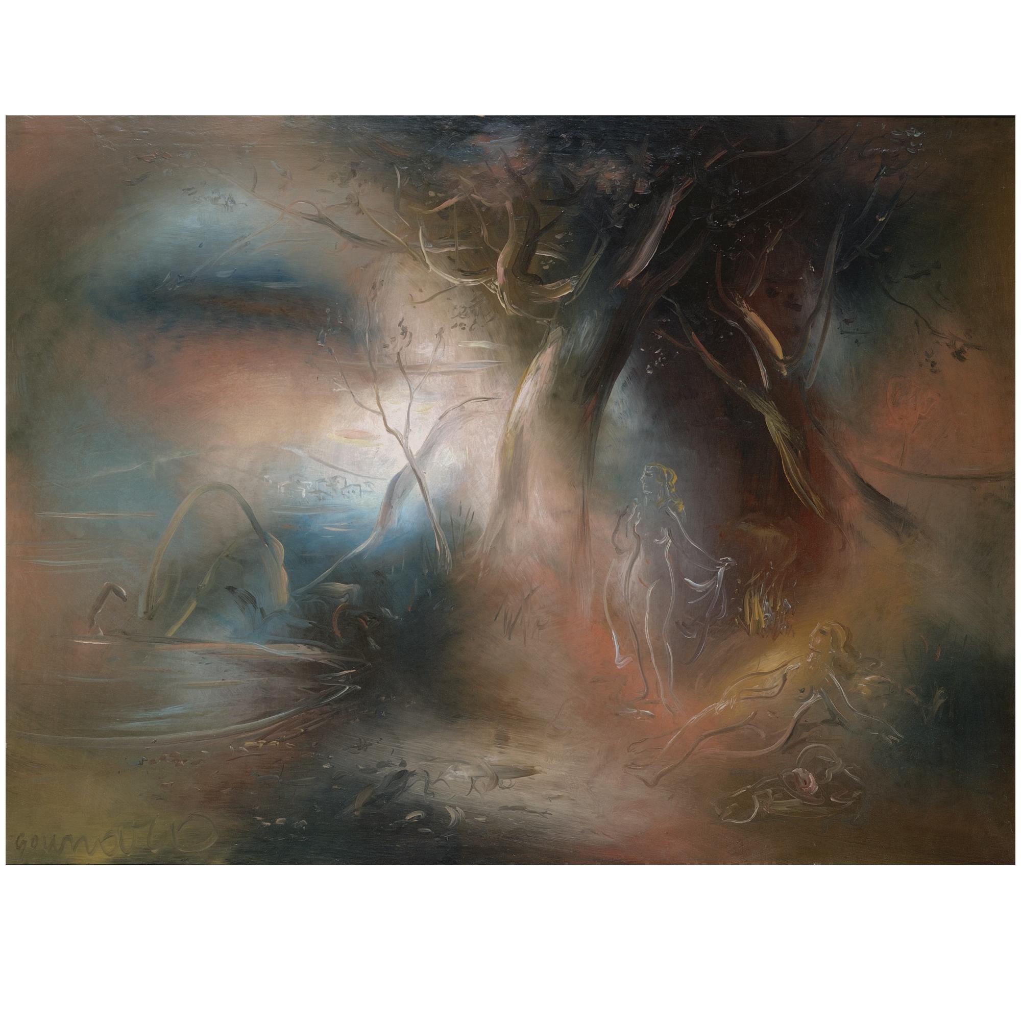 Georgios Gounaropoulos - Greek Bathers In A Dream Landscape