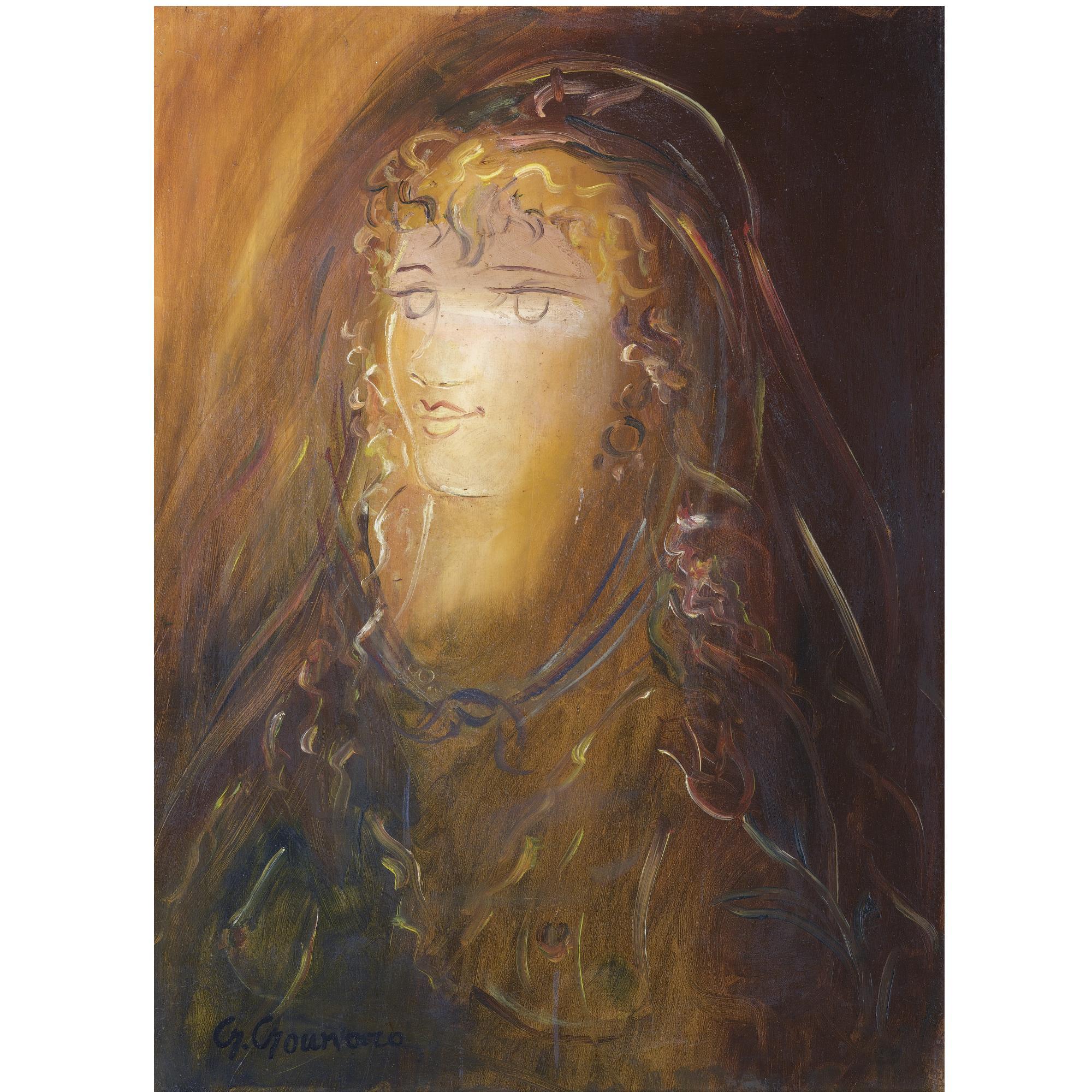 Georgios Gounaropoulos - Greek Portrait Of A Lady