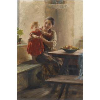 Georgios Jakobides - Greek Mother And Child