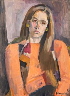 Georgios Mavroidis - Femme à la blouse orange