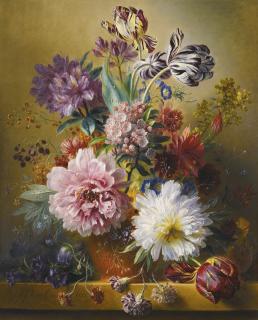 Georgius Jacobus Johannes van Os - An Opulent Flower Still Life