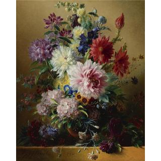 Georgius Jacobus Johannes Van Os - Still Life Of Flowers