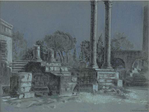 Georgiy Kreskentevich Lukomsky - Ruins In The Moonlight