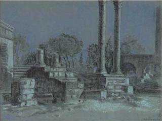 Georgiy Kreskentevich Lukomsky - Ruins In The Moonlight